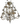 Italian 19th Century Bronze Chandelier with Two Tiers and Twelve-Light
