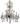 Italian 1950s 12 Arm Murano Transparent Glass Chandelier with Pleated Shades