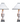 Pair of French XIX Painted Stone Pillar Lamps with Painted Wood Half Shades