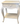 French 1950s Hand-Painted Nightstand With Carved Legs 1 Drawer and Wicker Shelf