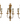 Three French 19th Century Louis XVI Style Gold Plated Bronze 3 Light Sconces